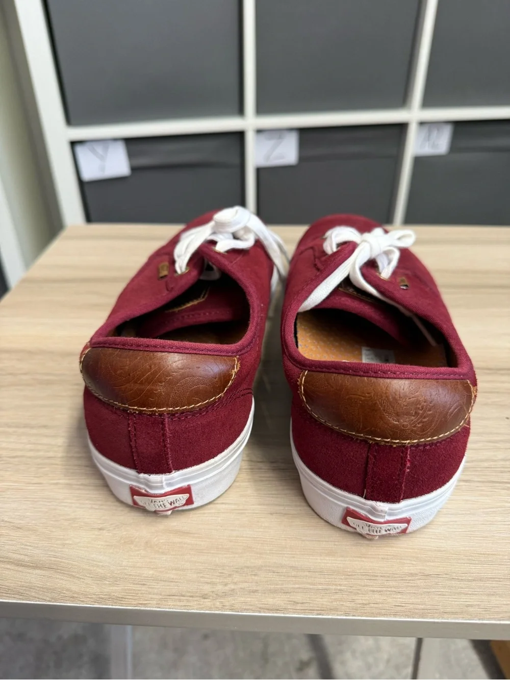 Vans China Ferguson Pro Saddle Casual Burgundy Suede Lace-Up Sneakers